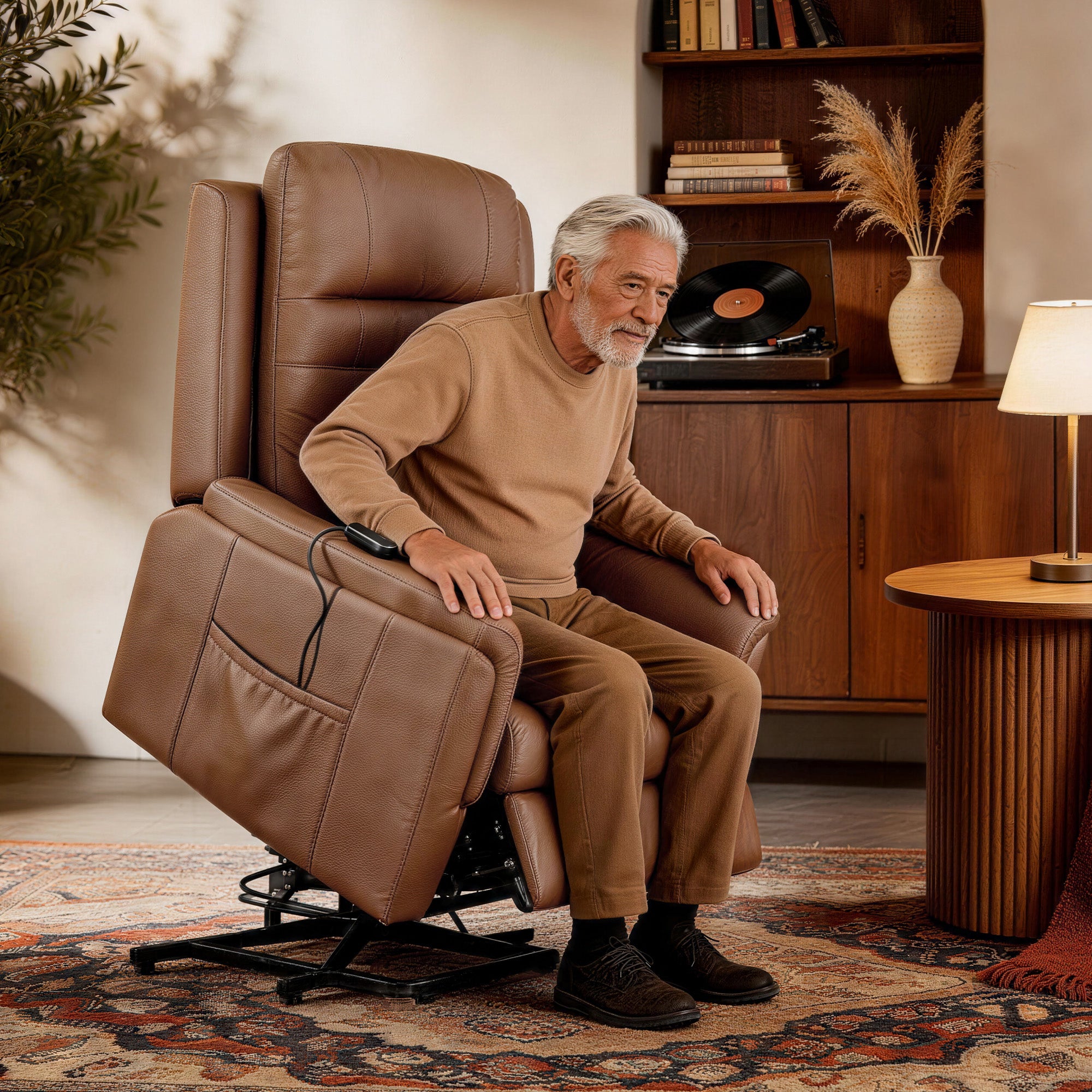 Tan Power Lift Chair