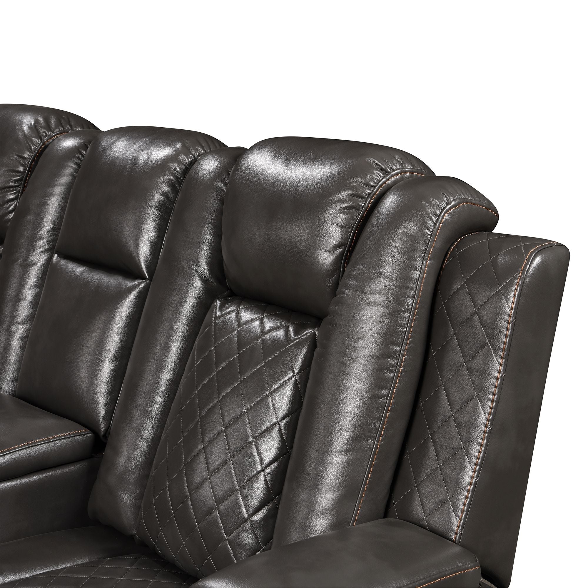 Power Recliner Sectional MC2855B Gray