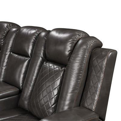 Power Recliner Sectional MC2855B Gray