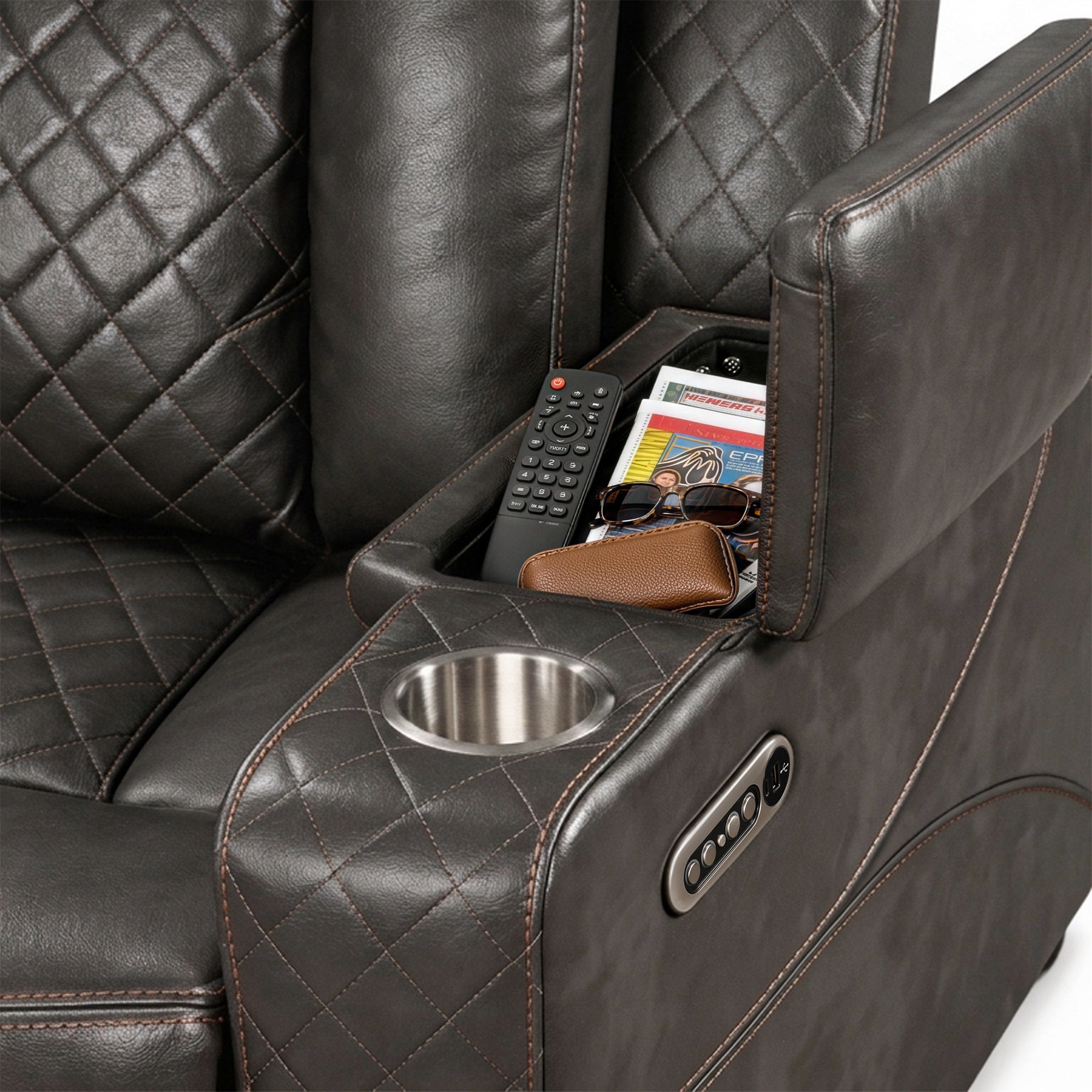 Power Recliner Sectional MC2855B Gray