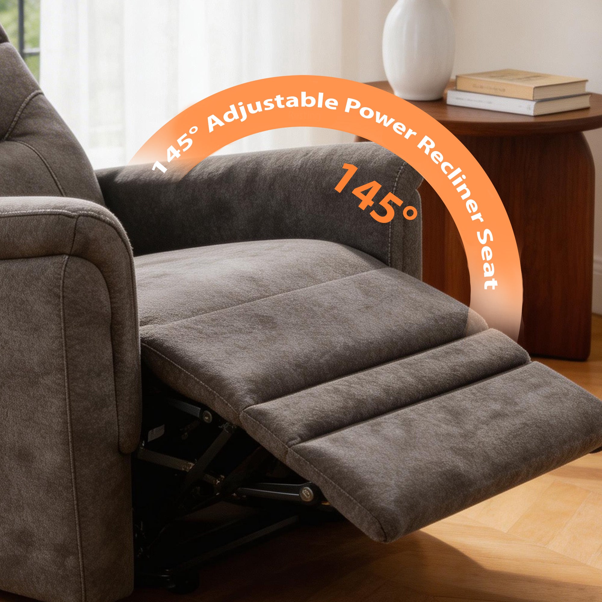 Gray Power Lift Recliner Chair