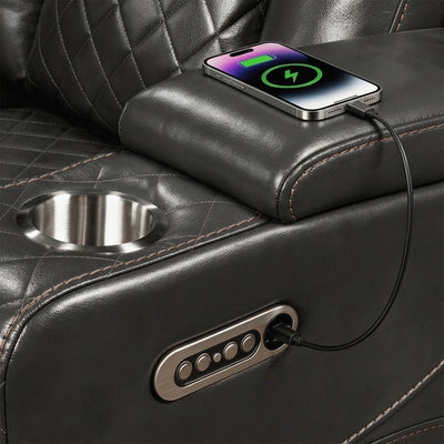 Power Recliner Sectional MC2855B Gray