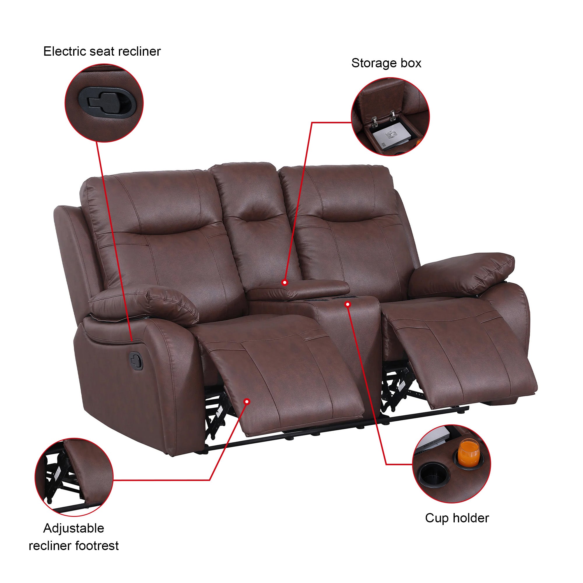 Evian Manual Recliner Sofa Set