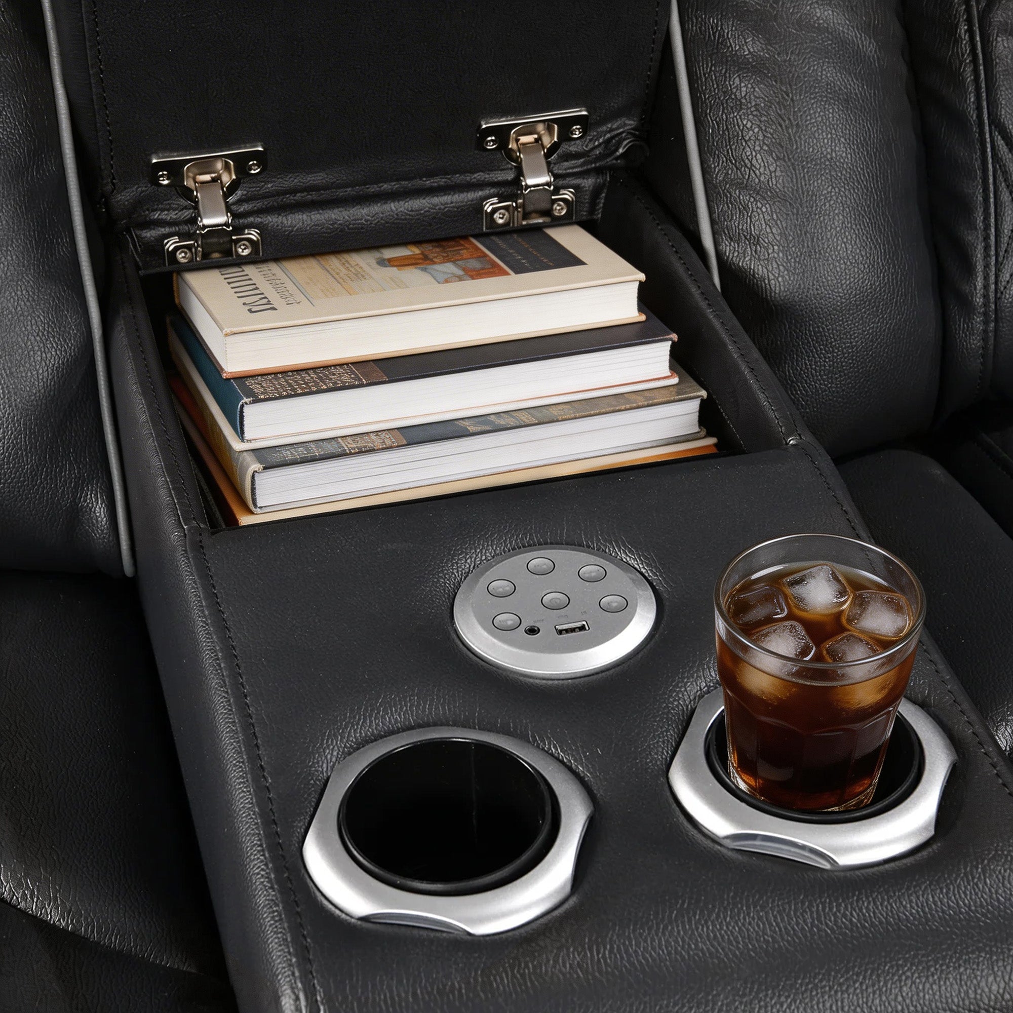 Jessie Luxury Black Power Recliner Sofa Set