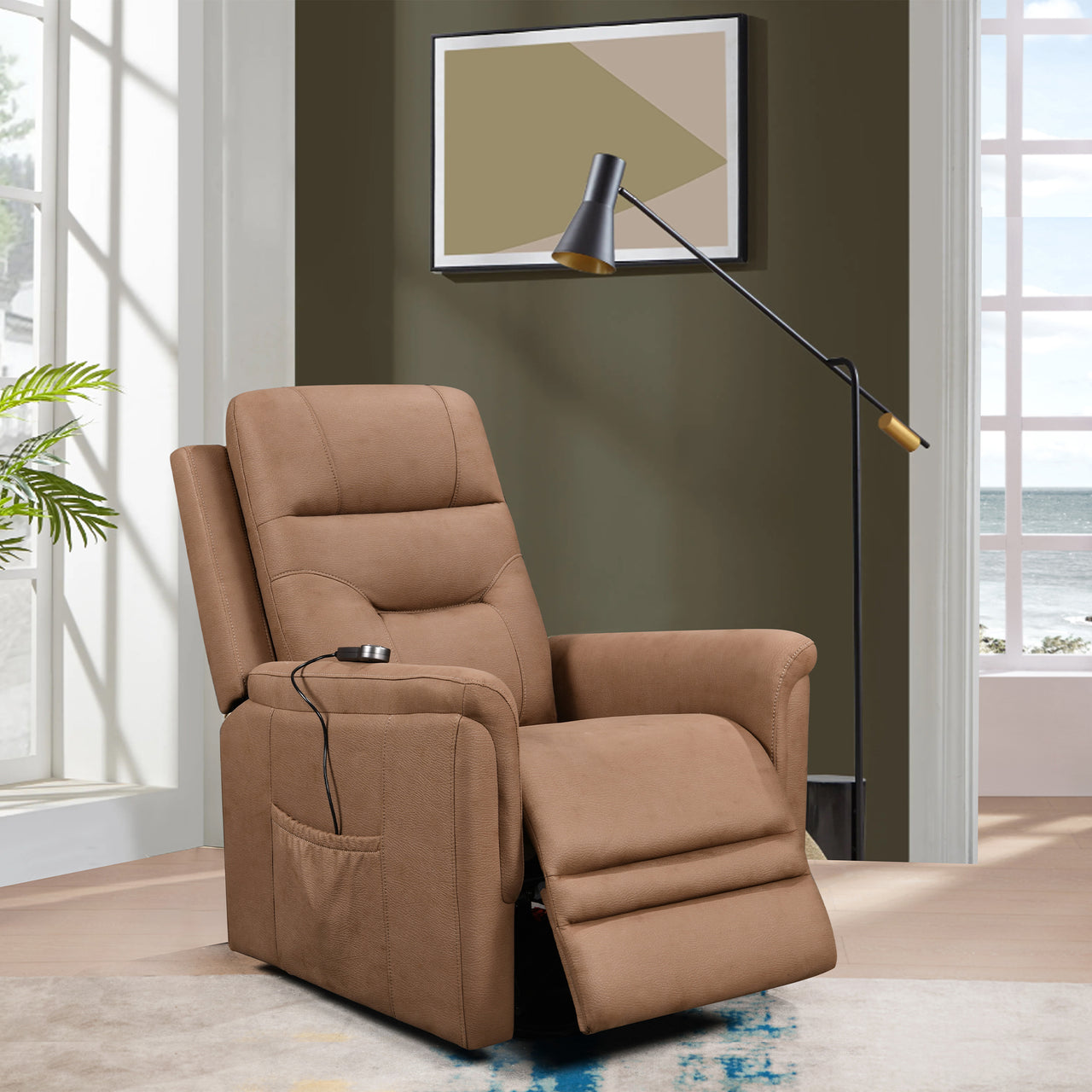 Tan Power Lift Chair