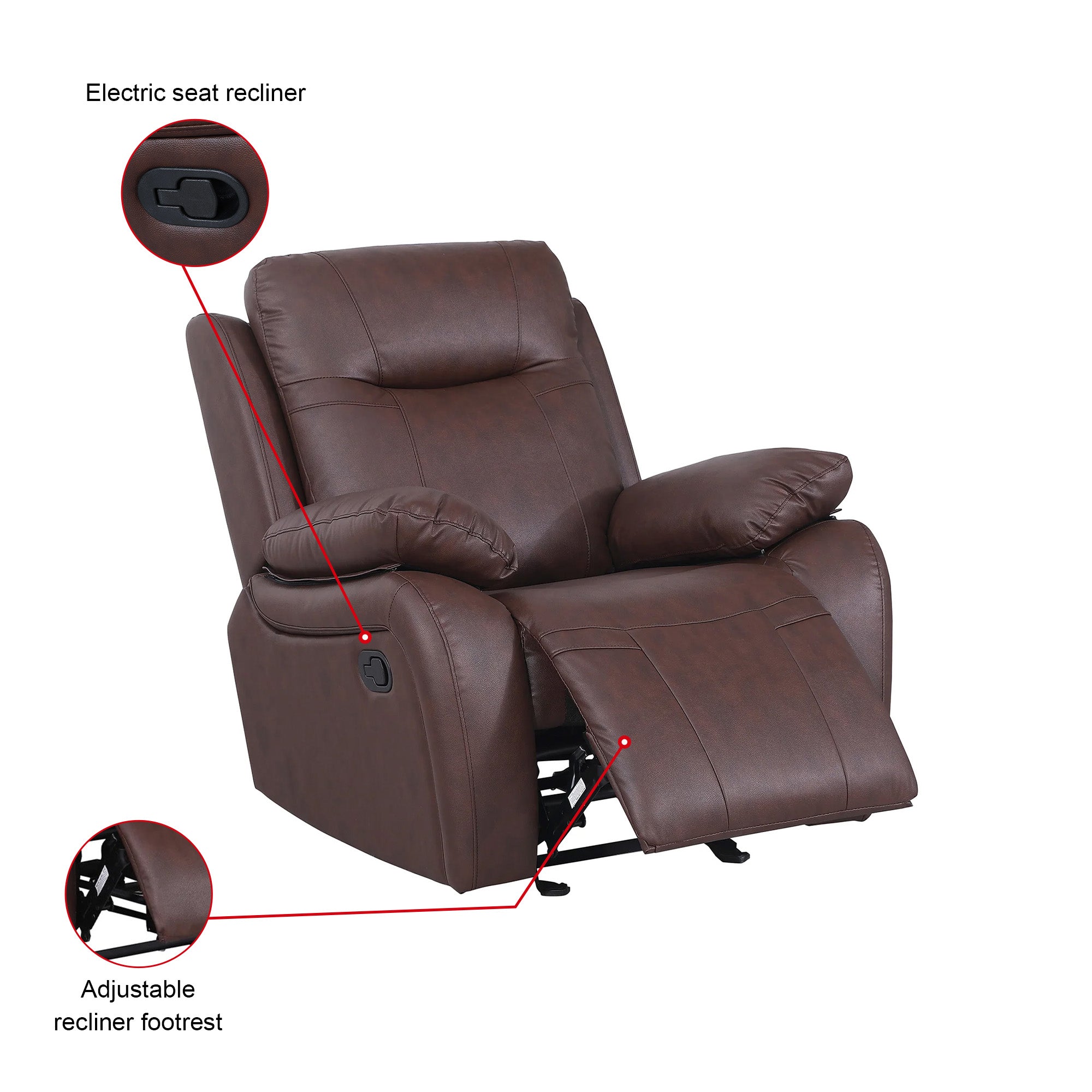 Evian Manual Recliner Sofa Set