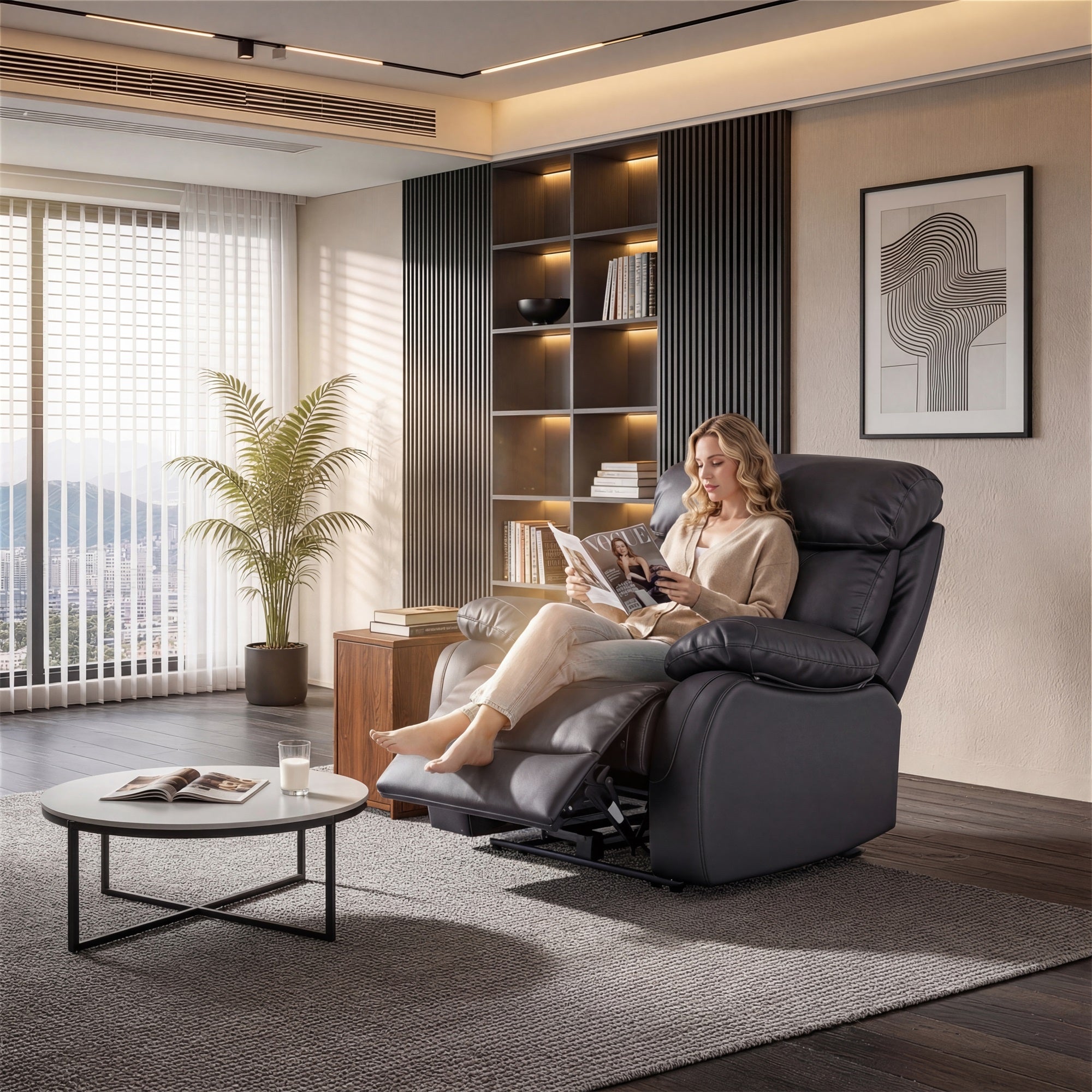 Harry Gray Power Recliner Chair