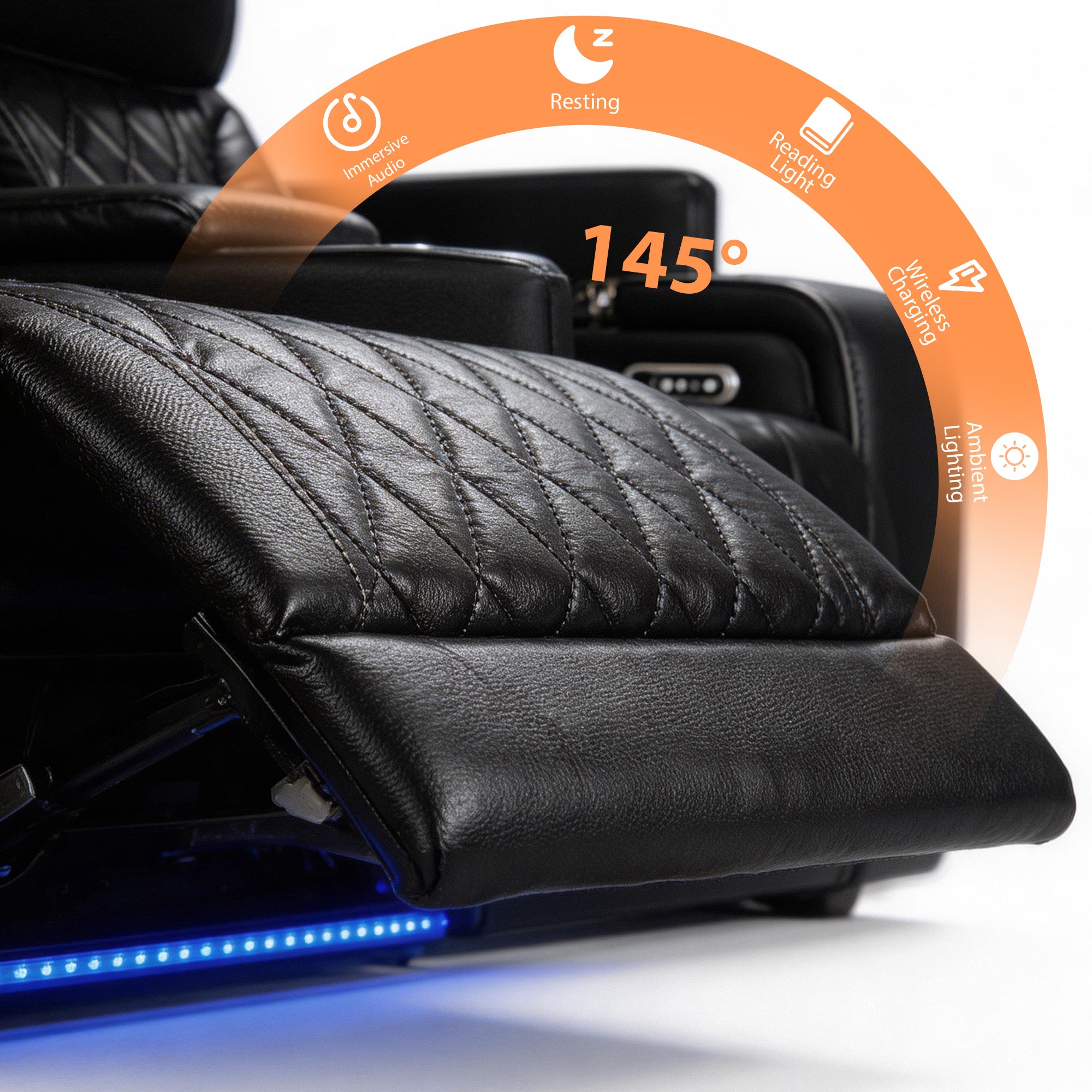 Jessie Luxury Black Power Recliner Sofa Set