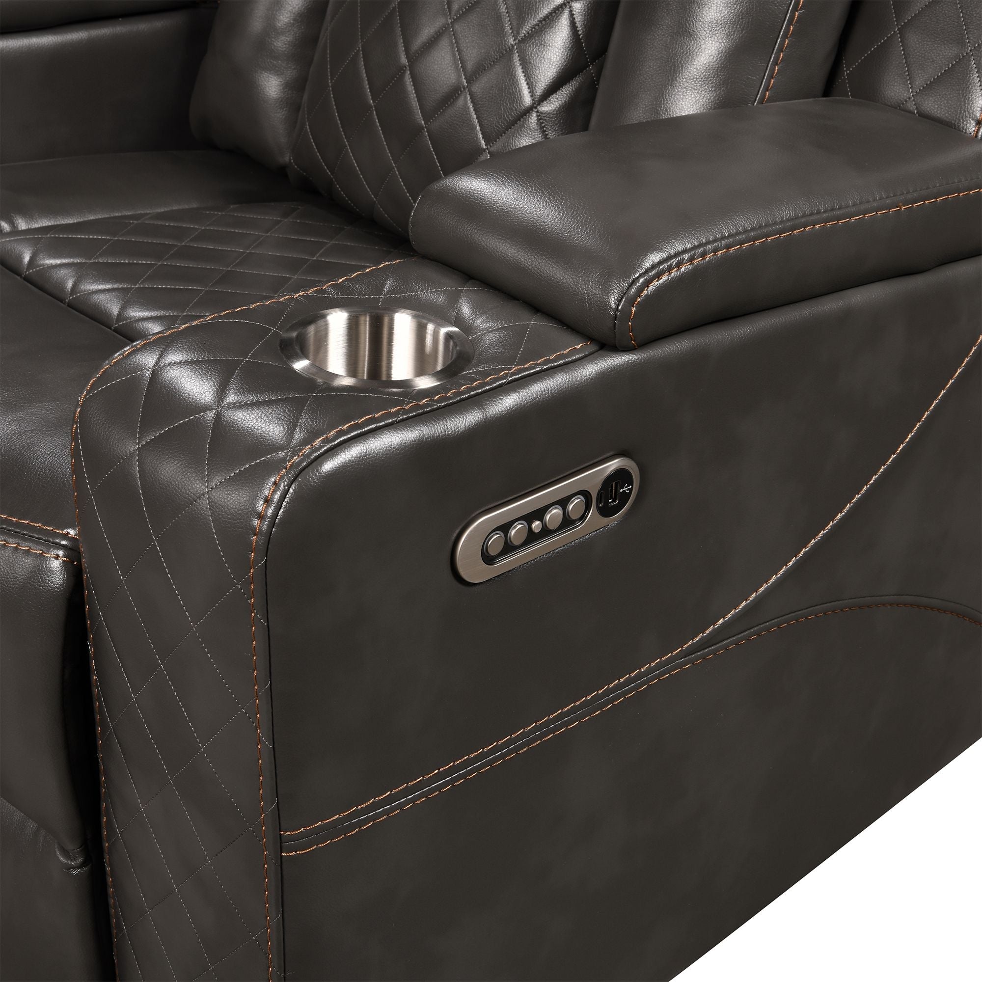 Power Recliner Sectional MC2855B Gray