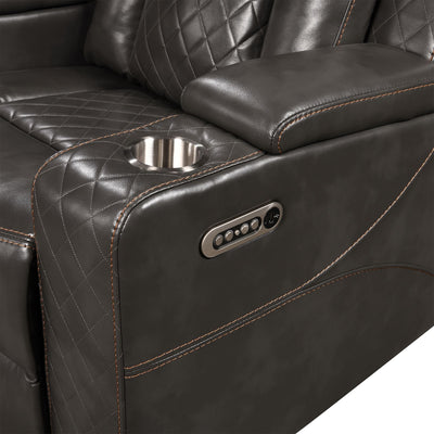 Power Recliner Sectional MC2855B Gray