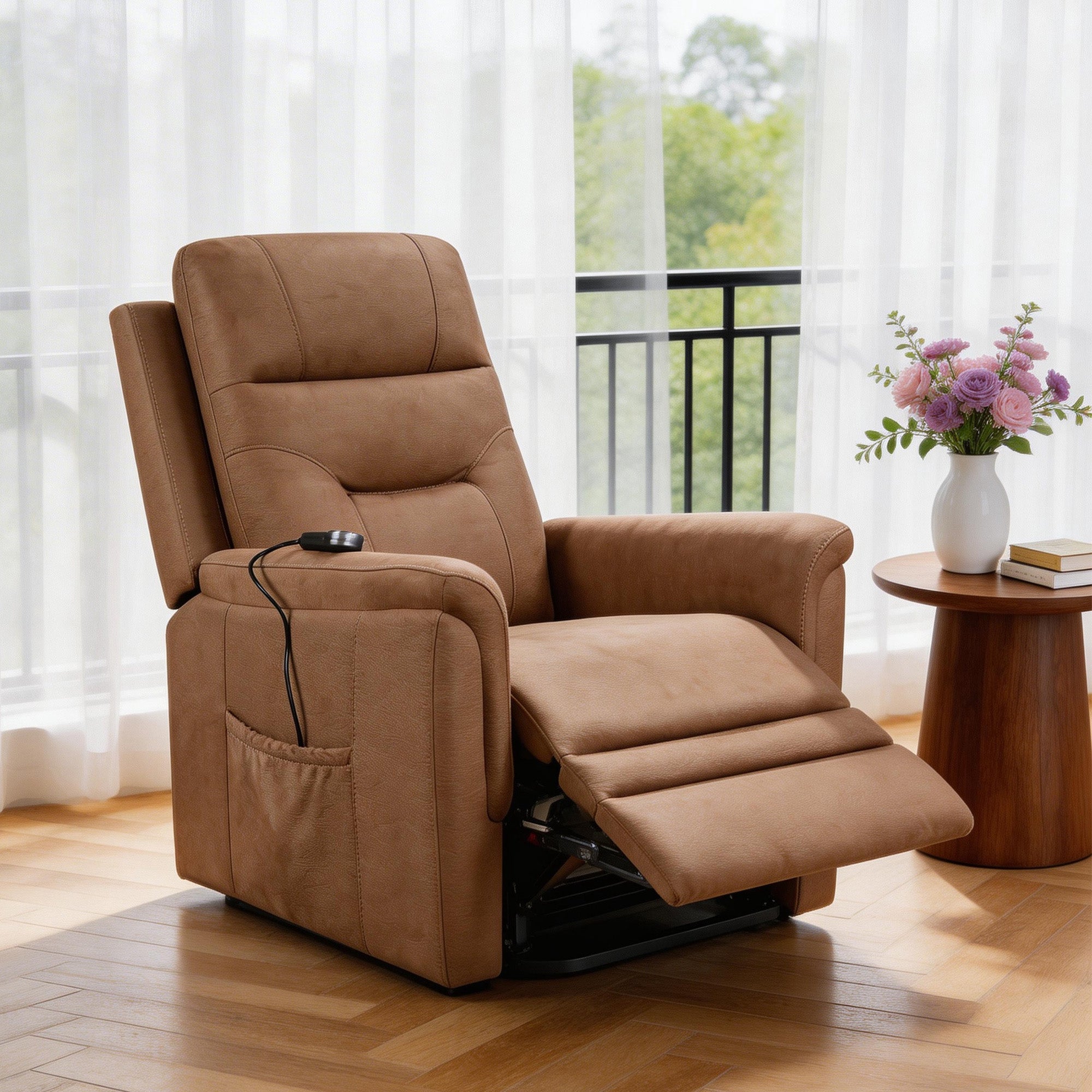 Tan Power Lift Chair