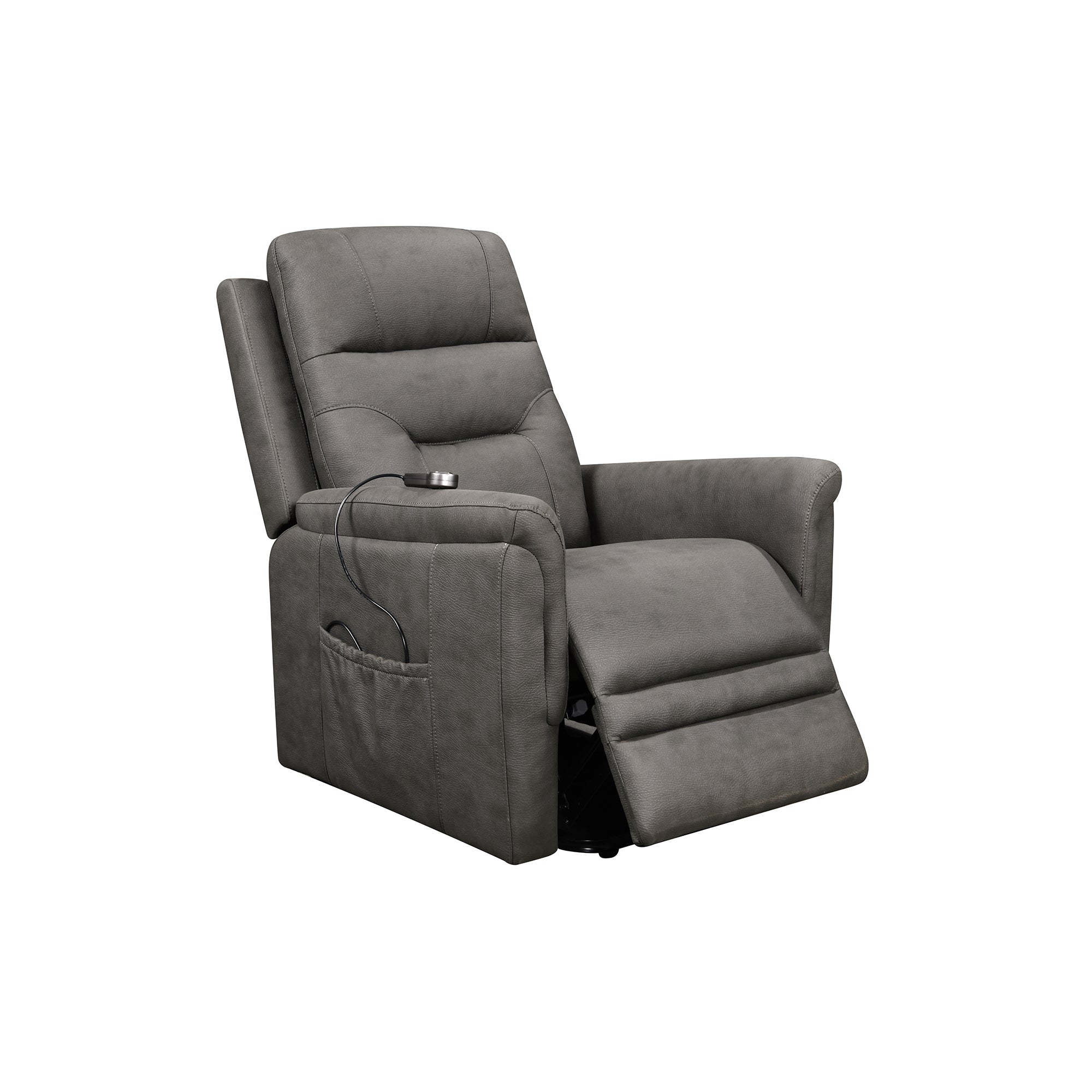 Gray Power Lift Recliner Chair