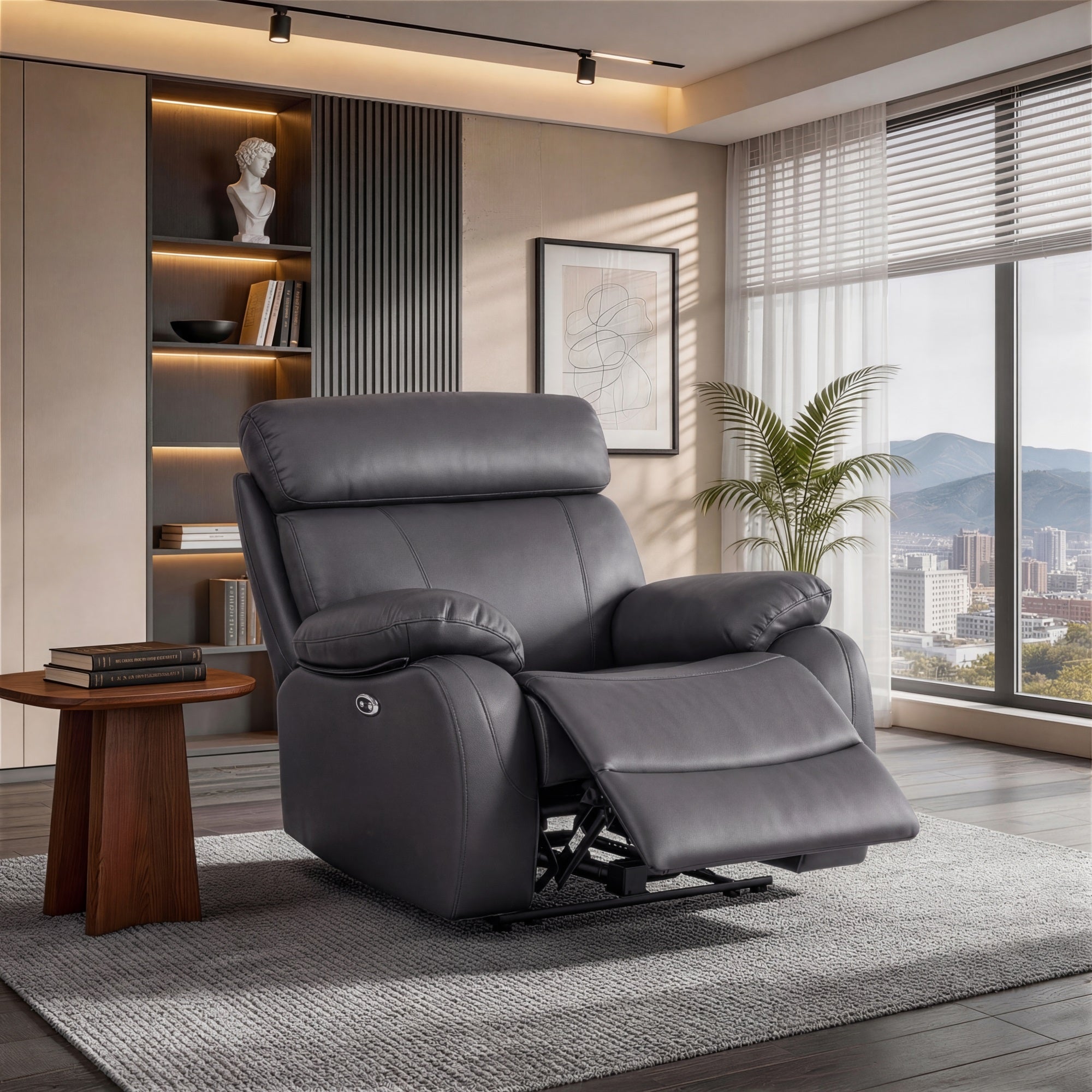 Harry Gray Power Recliner Chair