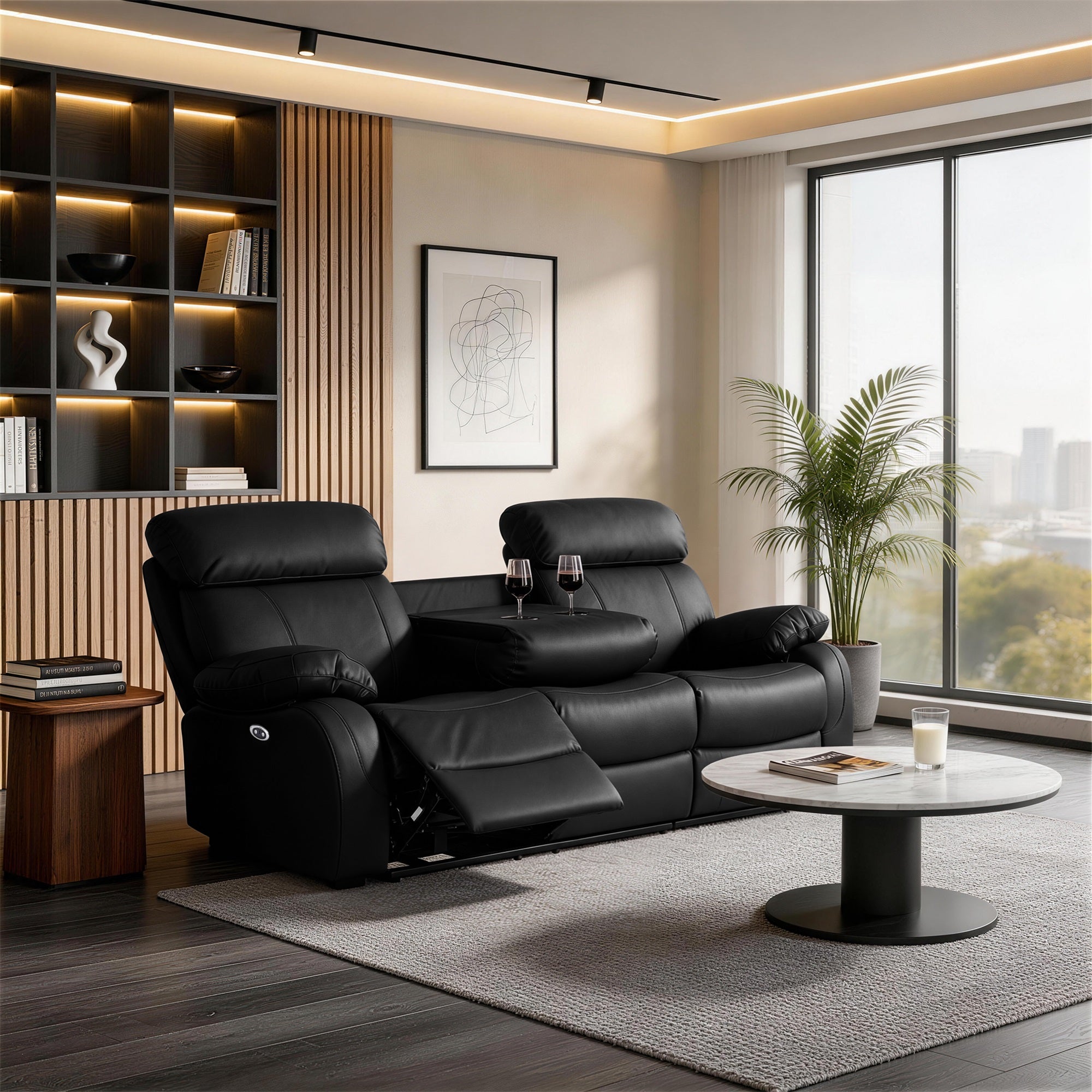 Harry Black Power Recliner Sofa
