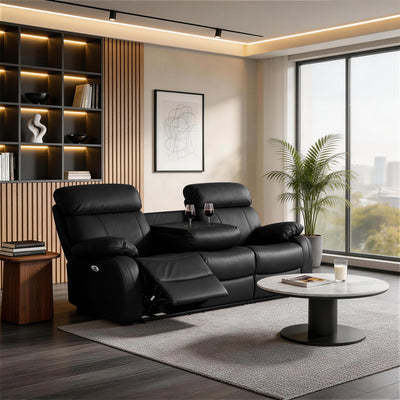 Harry Black Power Recliner Sofa