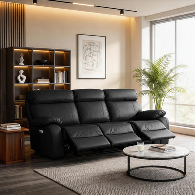 Harry Black Power Recliner Sofa