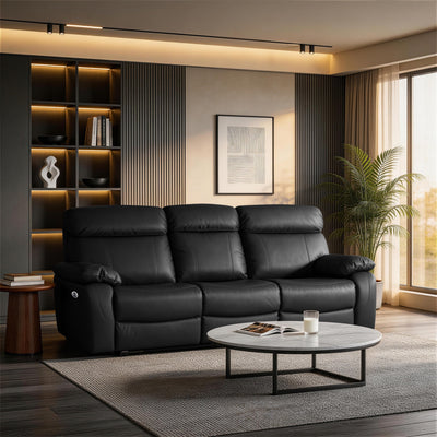 Harry Black Power Recliner Sofa