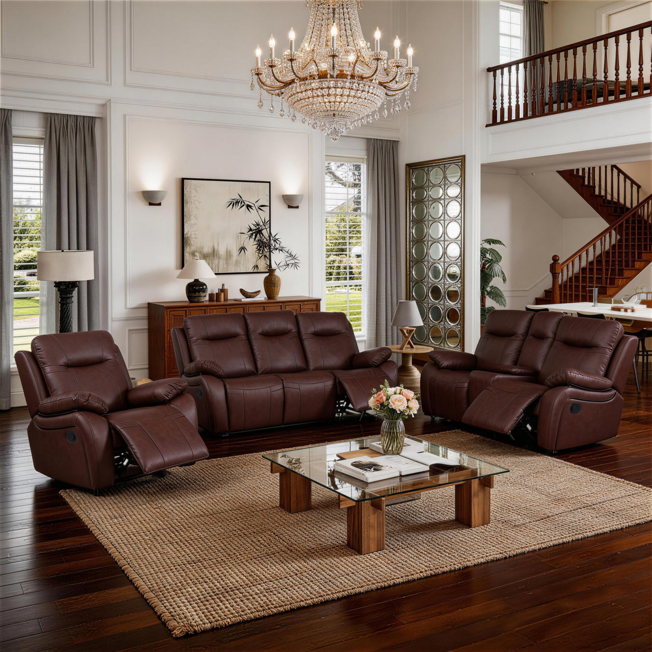 Evian Manual Recliner Sofa Set