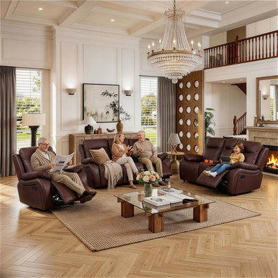 Evian Manual Recliner Sofa Set